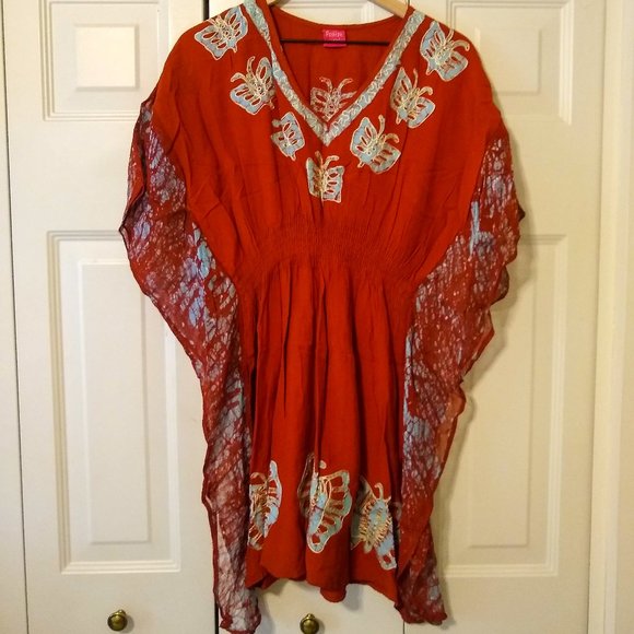 Boho Tie-Dye Butterfly Dress - Picture 1 of 7